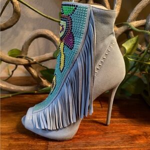 Guiseppe Zanotti Aztec Crystal Boot Acquario.